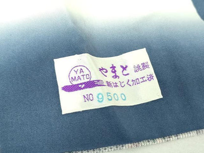 平和屋着物●本場大島紬　白大島　9マルキ　総絣　草花文　やまと誂製　正絹　逸品　DABG8682ps