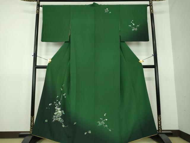 平和屋着物●訪問着　手描き　枝花文　暈し染め　金彩　さが美扱い　正絹　逸品　DABG8686ps