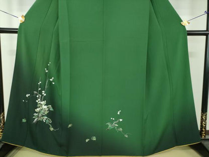 平和屋着物●訪問着　手描き　枝花文　暈し染め　金彩　さが美扱い　正絹　逸品　DABG8686ps