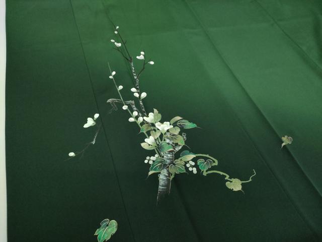 平和屋着物●訪問着　手描き　枝花文　暈し染め　金彩　さが美扱い　正絹　逸品　DABG8686ps