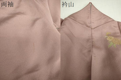 平和屋着物●訪問着　鏡裏花文　暈し染め　金銀彩　正絹　逸品　DABG8691ps