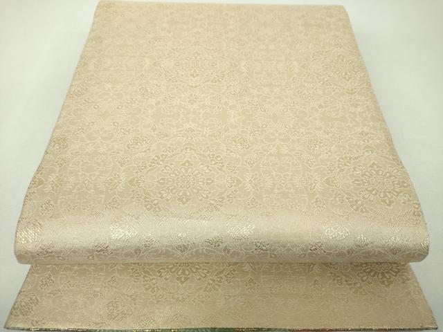 平和屋着物▼両面　六通柄袋帯　名物裂鳳凰花文　笹蔓緞子　金銀糸　正絹　逸品　DABG8710ps