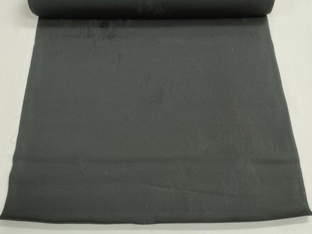 平和屋着物▼羽織・コート　黒生地　反物　羽尺　樹林地紋　逸品　未使用　DABG9064we