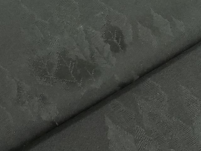 平和屋着物▼羽織・コート　黒生地　反物　羽尺　樹林地紋　逸品　未使用　DABG9064we