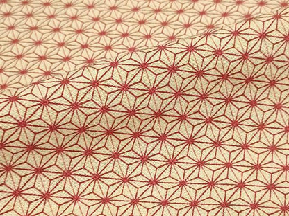 平和屋着物▼小紋　反物　着尺　麻の葉文様　大丸扱い　逸品　未使用　DABG9073we