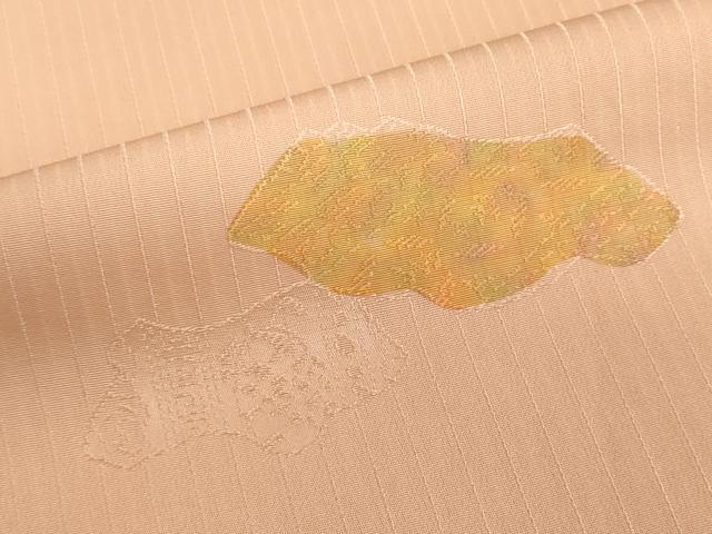 平和屋着物●小紋　反物　着尺　地紋起こし　霞草花文　逸品　未使用　DABG9105we