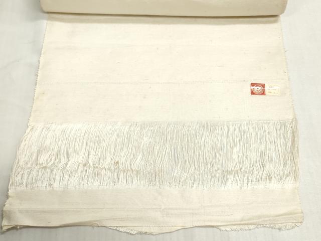平和屋着物▼西陣　白生地　反物　着尺　生成り色　逸品　未使用　DABG9126we