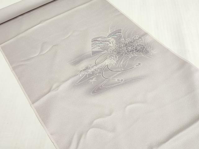 平和屋着物▼付下げ　反物　着尺　刺繍　色紙風景花松文　暈し染め　逸品　未使用　DABG9131we