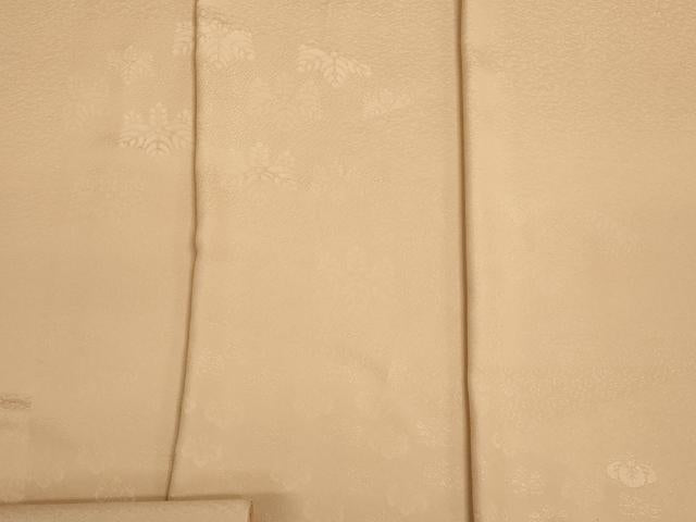 平和屋着物▼付下げ　解き反物　着尺　共八掛付き　寿光織　桐尽くし地紋　洒落柿色　逸品　DABG9198we