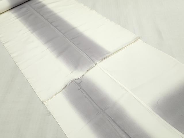 平和屋着物▼付下げ　解き反物　着尺　八掛付き　刺繍　花籠文　暈し染め　逸品　DABG9204we