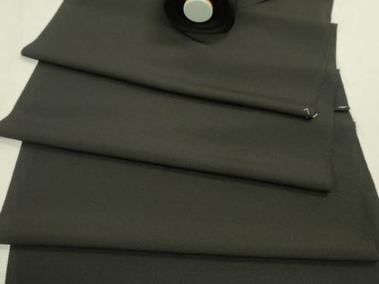 平和屋着物▼黒紋付　黒生地　解き反物　着尺　逸品　DABG9253we