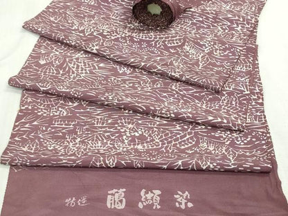 平和屋着物▼小紋　反物　着尺　臈纈染　風景文　逸品　未使用　DABG9255we