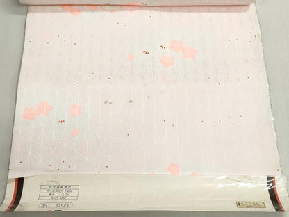 平和屋着物▼長襦袢　反物　着尺　舞花文　暈し染め　未使用　DABG9305we