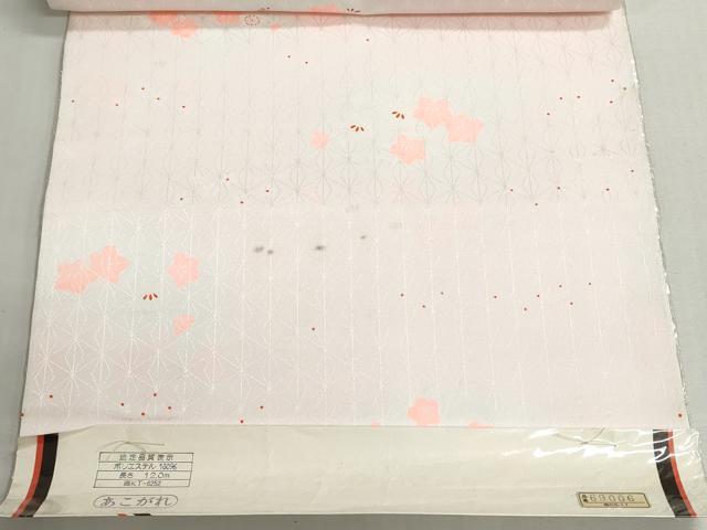 平和屋着物▼長襦袢　反物　着尺　舞花文　暈し染め　未使用　DABG9305we