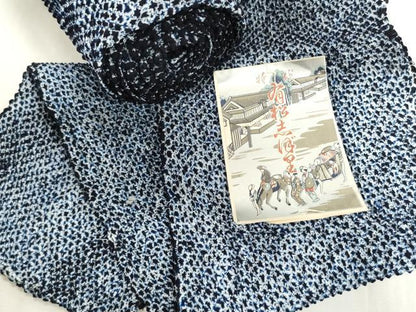 平和屋着物＊夏物　有松鳴海絞り　浴衣　反物　着尺　湯のし前　三浦絞り　証紙付き　綿　逸品　未使用　DABG9315we