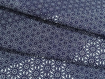 平和屋着物＊夏物　浴衣　反物　着尺　東京本染　麻の葉切嵌花文　伊勢丹扱い　綿　未使用　DABG9317we