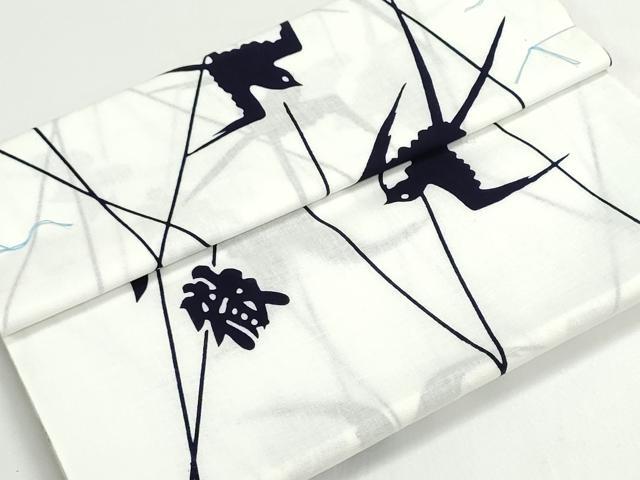 平和屋着物＊夏物　浴衣　反物　着尺　東京本染　四股名　相撲　力士　大徹　燕　綿　未使用　DABG9335we