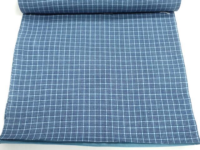 平和屋着物＊夏物　薩摩浴衣　反物　着尺　隅田川　格子　そごう百貨店扱い　綿　未使用　DABG9345we