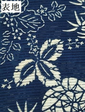 平和屋着物＊夏物　銀座くのや　浴衣　反物　着尺　綿絽　無形文化財長板本染　草花文　綿　逸品　未使用　DABG9346we