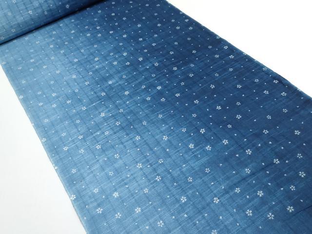 平和屋着物＊夏物　ファッションデザイナー　コシノジュンコ　浴衣　反物　着尺　舞桜　綿　逸品　未使用　DABG9347we
