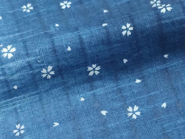 平和屋着物＊夏物　ファッションデザイナー　コシノジュンコ　浴衣　反物　着尺　舞桜　綿　逸品　未使用　DABG9347we