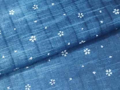 平和屋着物＊夏物　ファッションデザイナー　コシノジュンコ　浴衣　反物　着尺　舞桜　綿　逸品　未使用　DABG9347we