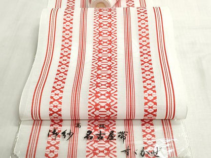 平和屋着物＊夏物　名古屋帯　帯反物　博多織　紗献上　未使用　DABG9393we