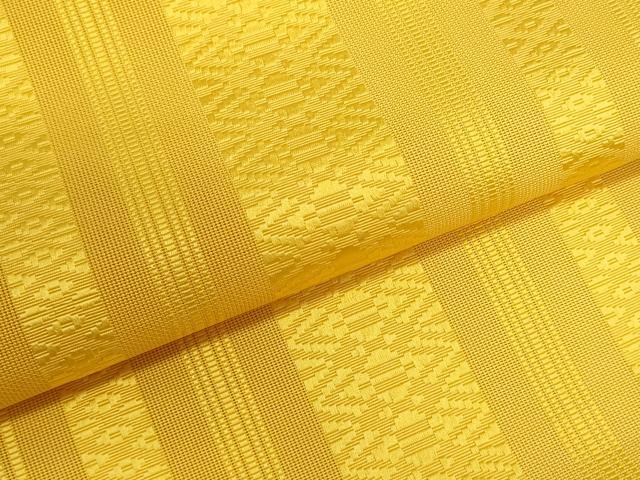 平和屋着物＊夏物　本場筑前博多織　名古屋帯　紗献上　支子色　逸品　未使用　DABG9398we