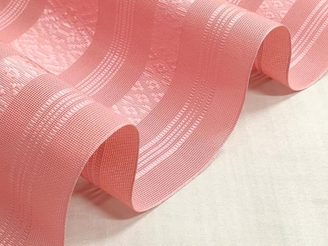 平和屋着物＊夏物　本場筑前博多織　名古屋帯　紗献上　紅梅色　逸品　未使用　DABG9402we