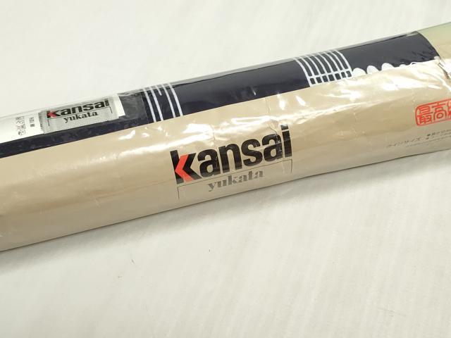 平和屋着物＊夏物　世界的ファッションデザイナー　山本寛斎　kansaiブランド　浴衣　反物　着尺　注染　菊　綿　逸品　未使用　DABG9418we