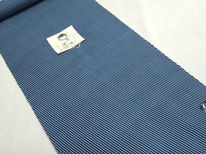 平和屋着物＊夏物　竺仙鑑製　浴衣　反物　着尺　斜縞　証紙付き　綿　逸品　未使用　DABG9424we