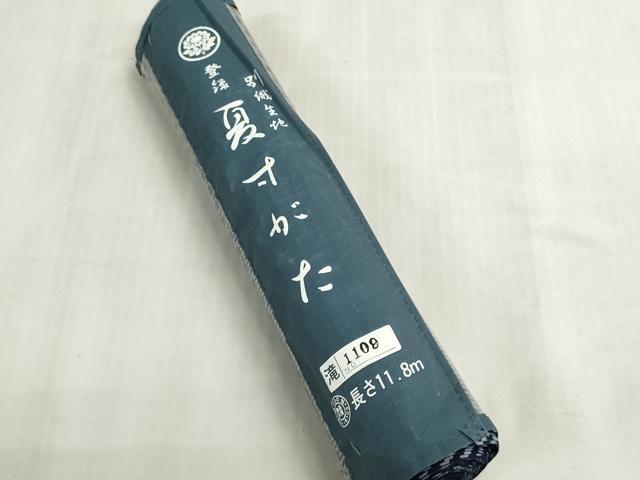 平和屋着物＊夏物　男性　浴衣　反物　着尺　堅牢染　注染　幾何学文様　キングサイズ　綿　逸品　未使用　DABG9457we