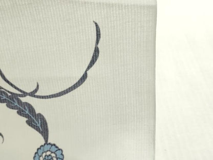 平和屋着物＊夏物　浴衣　反物　着尺　綿絽 縦絽　更紗花文　クインサイズ　綿　逸品　未使用　DABG9463we
