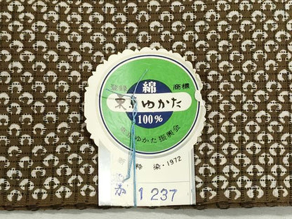 平和屋着物＊夏物　綿紅梅　浴衣　反物　着尺　東京新粋染　鹿の子　綿　逸品　未使用　DABG9465we