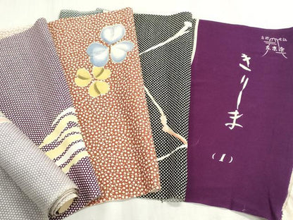 平和屋着物▼柄見本　反物　きりしま　東京染　金銀彩　リメイク生地　材料　逸品　未使用　DABG9477we