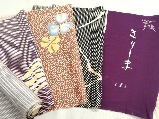 平和屋着物▼柄見本　反物　きりしま　東京染　金銀彩　リメイク生地　材料　逸品　未使用　DABG9477we