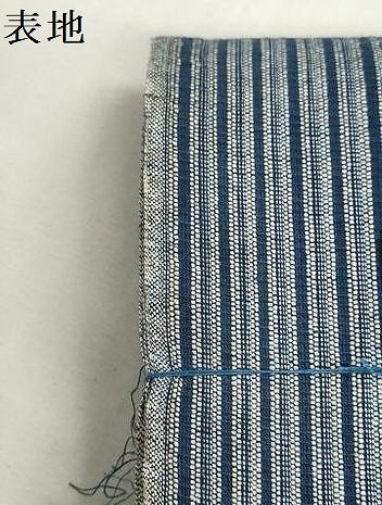 平和屋着物＊夏物　阿波しじら織　浴衣　反物　着尺　正藍染　縞　証紙付き　綿　逸品　未使用　DABG9493we
