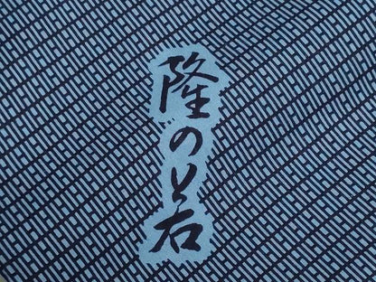 平和屋着物＊夏物　浴衣　反物　着尺　注染　四股名　相撲　力士　稀勢の里 若の里 隆乃若 鳴戸　幾何学文　綿　逸品　未使用　DABG9500we