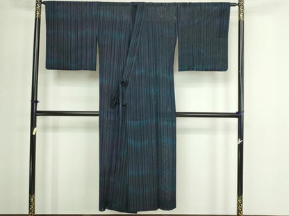平和屋着物▽道中着　スリーシーズン　春夏秋　塵除け　間道　正絹　逸品　DABG9548sf