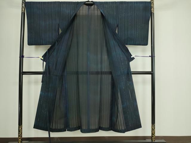 平和屋着物▽道中着　スリーシーズン　春夏秋　塵除け　間道　正絹　逸品　DABG9548sf
