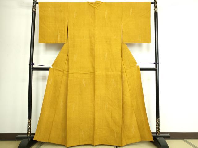 平和屋着物▽上質な紬　単衣　間道　正絹　逸品　DABG9553sf