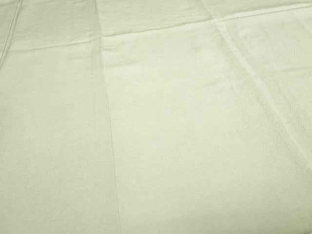 平和屋着物▽上質な色無地　単衣　柳鼠色　鬼しぼ縮緬　正絹　逸品　DABG9554sf