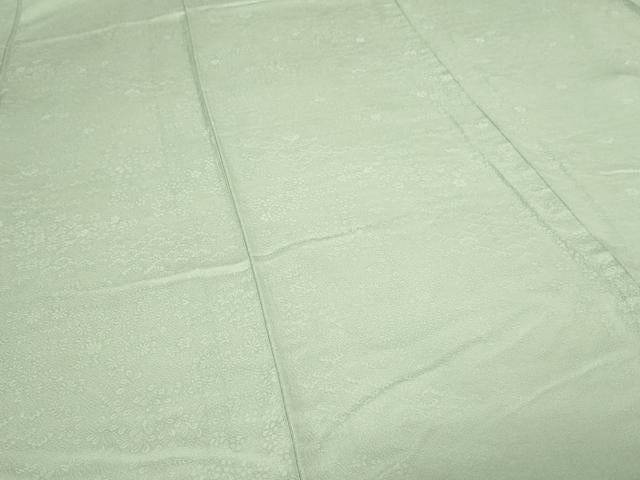 平和屋着物▽上質な色無地　単衣　草花地紋　夏虫色　正絹　逸品　DABG9561sf