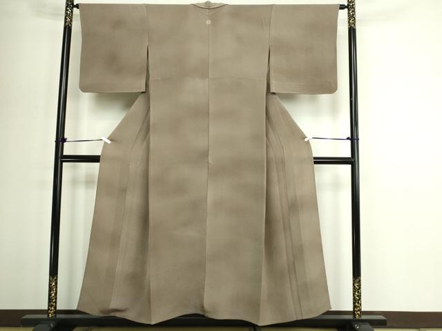 平和屋着物▽上質な小紋　単衣　霞文　鬼しぼ縮緬　正絹　逸品　DABG9565sf