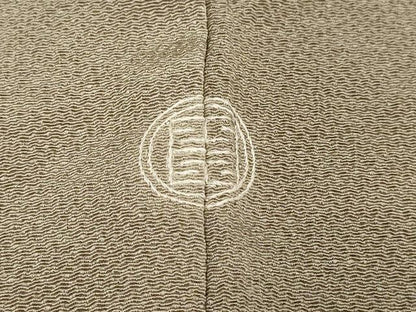 平和屋着物▽上質な小紋　単衣　霞文　鬼しぼ縮緬　正絹　逸品　DABG9565sf