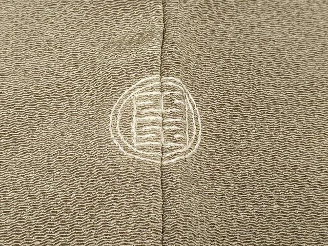 平和屋着物▽上質な小紋　単衣　霞文　鬼しぼ縮緬　正絹　逸品　DABG9565sf