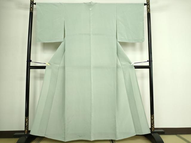平和屋着物▽上質な色無地　単衣　千草鼠色　正絹　逸品　未使用　DABG9575sf