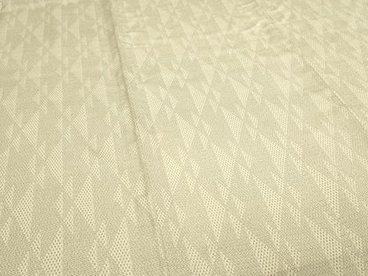 平和屋着物▽本塩沢　単衣　110亀甲　変わり間道　ロング丈　正絹　逸品　DABG9578sf
