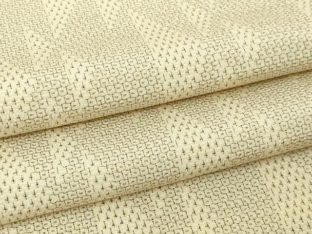平和屋着物▽本塩沢　単衣　110亀甲　変わり間道　ロング丈　正絹　逸品　DABG9578sf