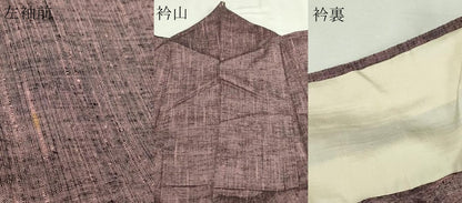 平和屋着物▽上質な紬　単衣　霞文　正絹　逸品　DABG9582sf